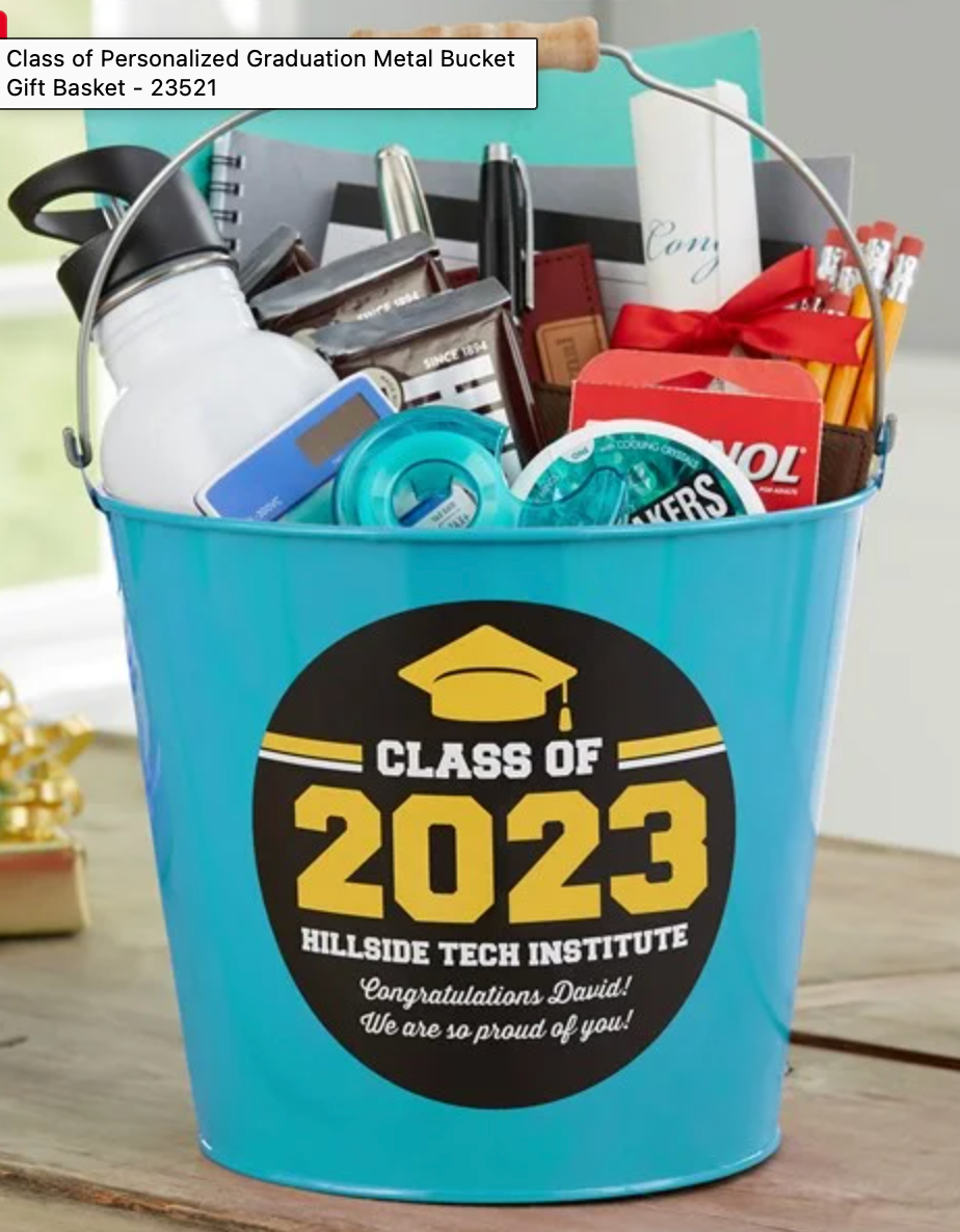 Class Of Personalized Graduation Metal Bucket